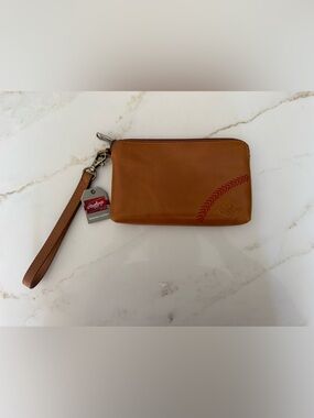 Rawlings Stadium Leather Wristlet Tan -New with tags !